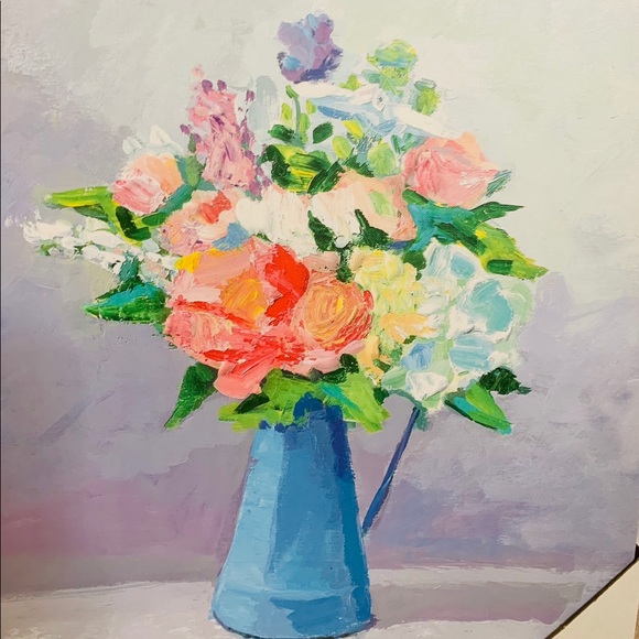 Blue Floral Painting - Picture 5 of 6